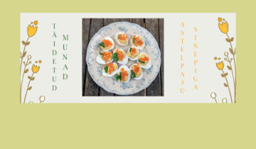 Täidetud munad astelpajusinepiga