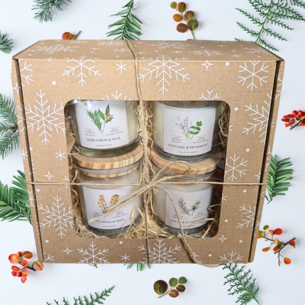 Tervixi looduslikud puidust tahiga rapsivahaküünlad