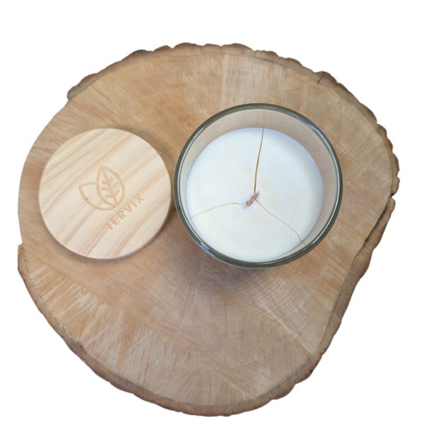 ILUVIGADEGA Lõhnaküünal puidust tahiga Lavendel-piparmünt